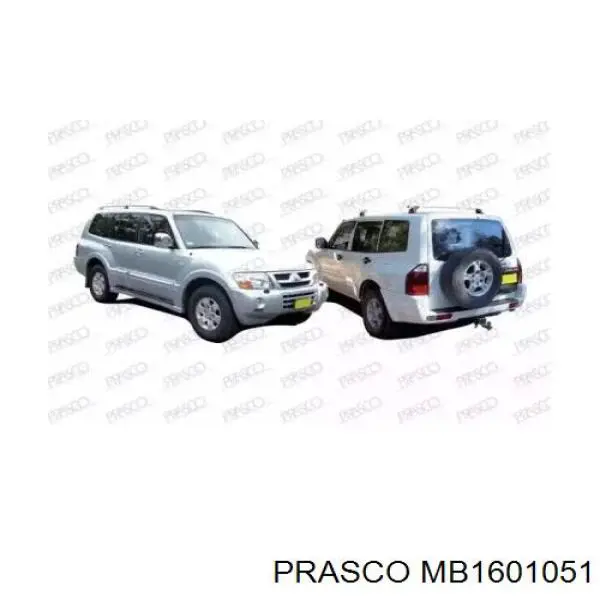 Do koszyka MB1601051 Prasco Zderzak tylny