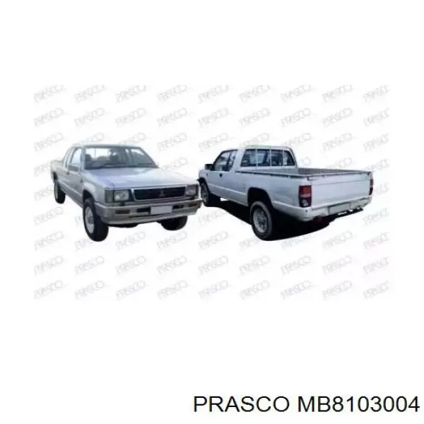 Do koszyka Błotnik przedni lewy Mitsubishi L 200 II K4T