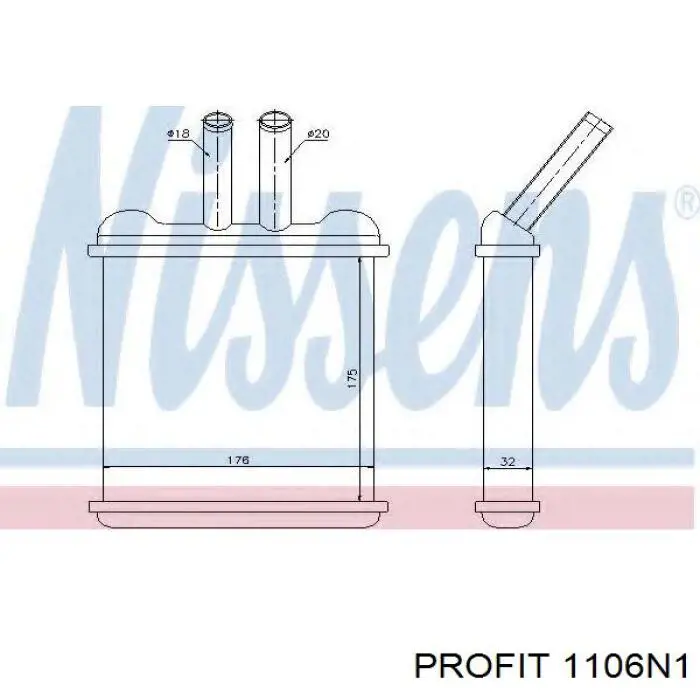 Chłodnica nagrzewnicy (ogrzewacza) 96731949 LSA