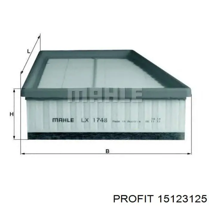 Do koszyka 15123125 Profit Filtr powietrza