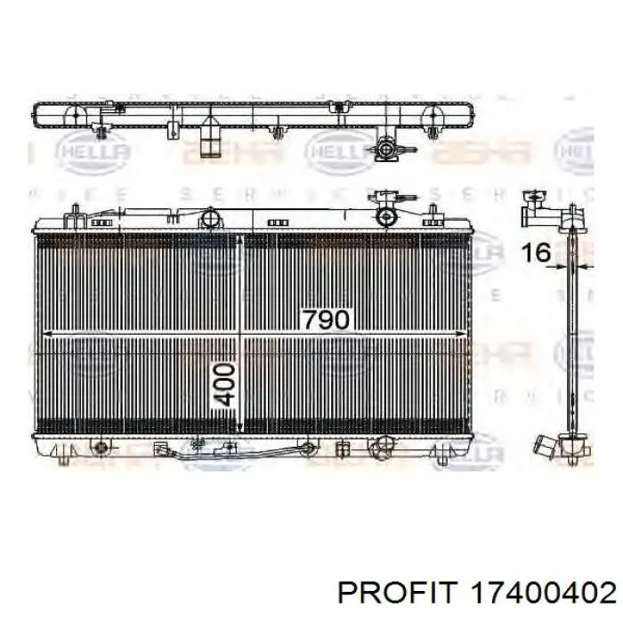 Chłodnica silnika 613TYA258 TYC