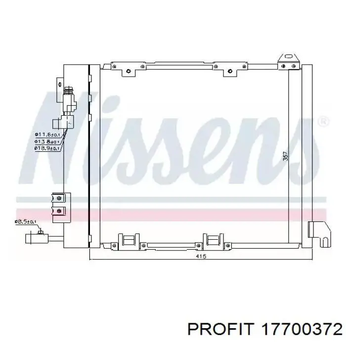Chłodnica klimatyzacji General Motors 24465322 cena, od 86,67 USD