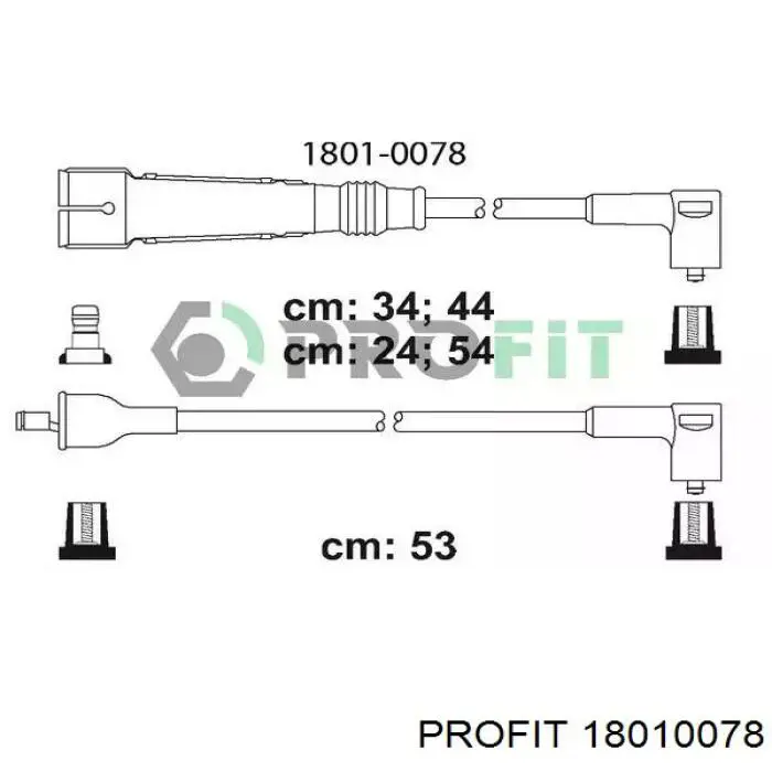 Zestaw przewodów wysokiego napięcia VAG N10070202 cena, od 34,88 USD