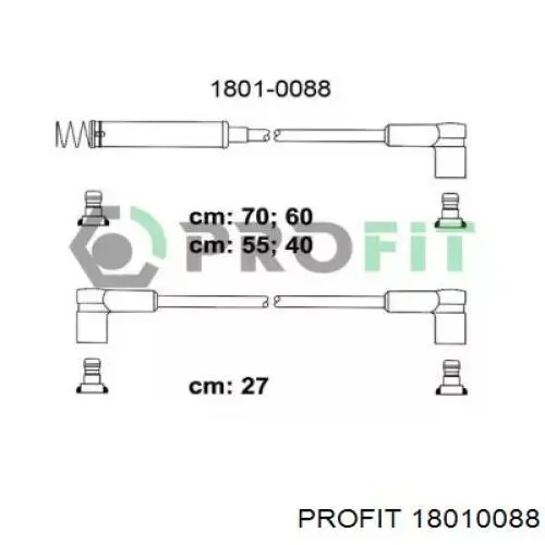 1801-0088 Profit zestaw przewodów wysokiego napięcia