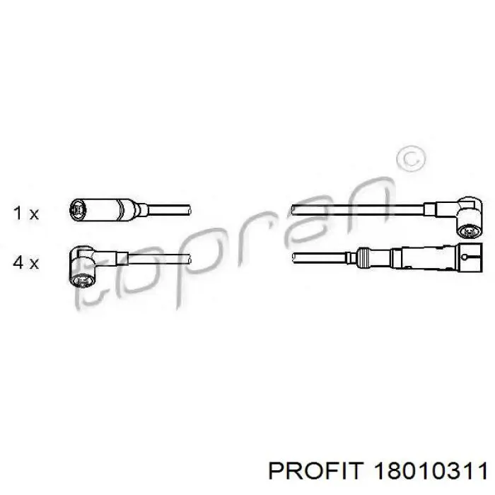 1801-0311 Profit zestaw przewodów wysokiego napięcia