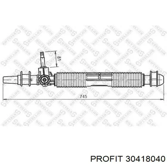 Do koszyka 520558 General Motors Listwa kierownicza (maglownica)