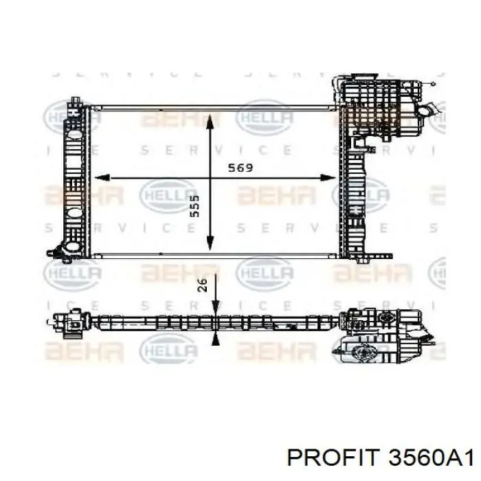 Do koszyka 3560A1 Profit Chłodnica silnika