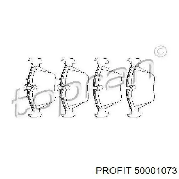 Klocki hamulcowe przednie tarczowe Profit 50001073 cena, od 27,78 USD