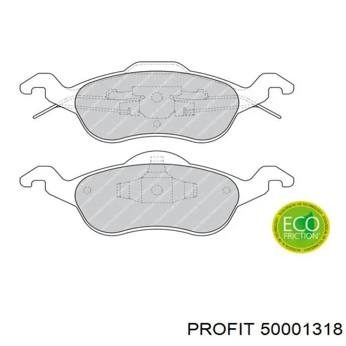 Do koszyka 50001318 Profit Klocki hamulcowe przednie tarczowe