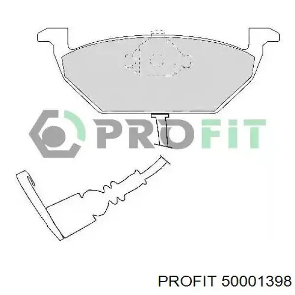 Klocki hamulcowe przednie tarczowe Profit 50001398 cena, od 35,49 USD