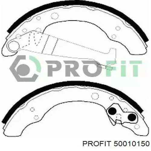 Klocki hamulcowe tylne bębnowe Profit 50010150 cena, od 26,34 USD