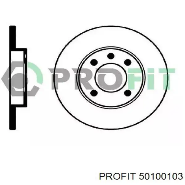 50100103 Profit tarcza hamulcowa przednia