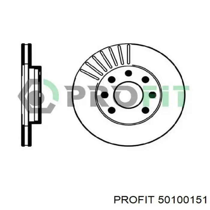 Tarcza hamulcowa przednia Profit 50100151 cena, od 26,48 USD