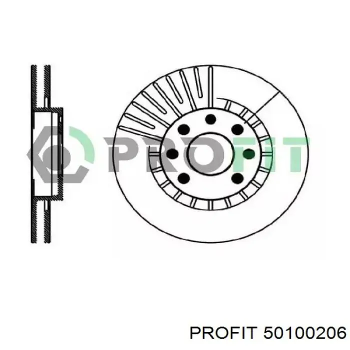 5010-0206 Profit tarcza hamulcowa przednia