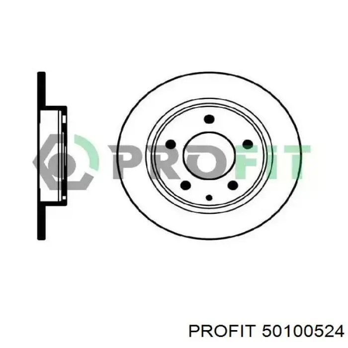 Tarcza hamulcowa tylna Profit 50100524 cena, od 28,69 USD
