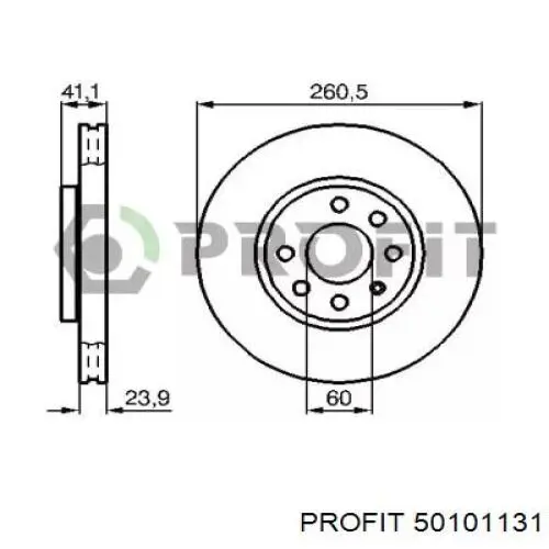 5010-1131 Profit tarcza hamulcowa przednia