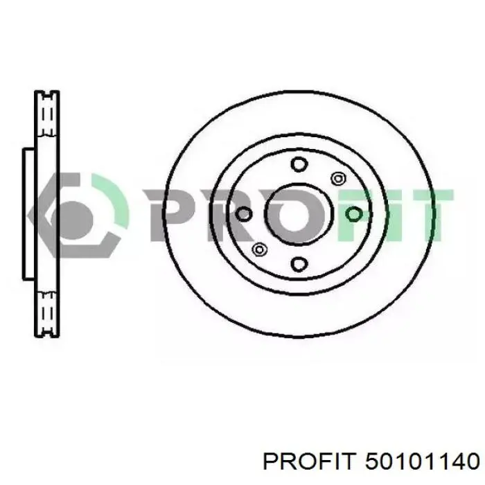 Tarcza hamulcowa przednia Profit 50101140 cena, od 34,22 USD