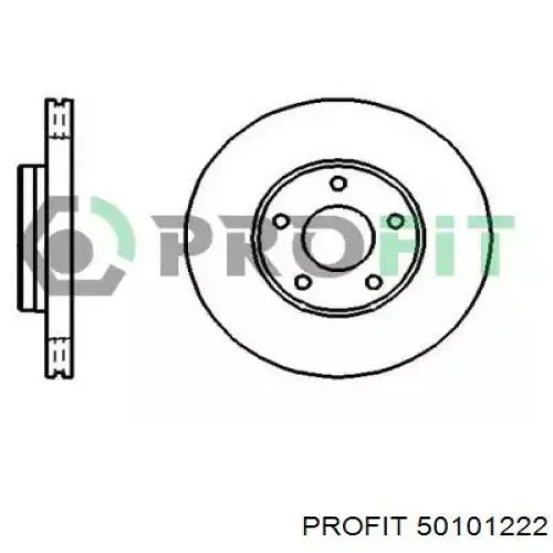 Tarcza hamulcowa przednia Profit 50101222 cena, od 50,16 USD