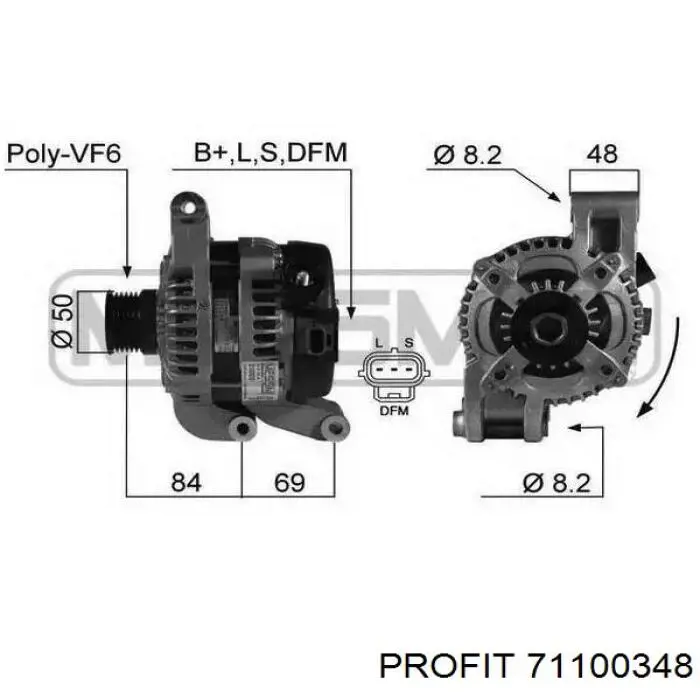 Do koszyka A9072 AS/Auto Storm Alternator