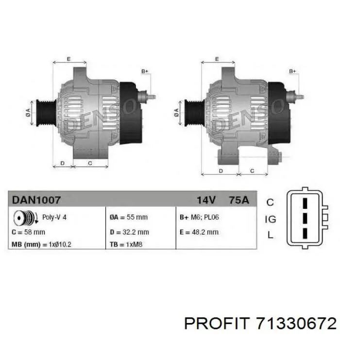 Do koszyka 2735716310 Toyota Mostek prostowniczy alternatora = Moster diodowy alternatora