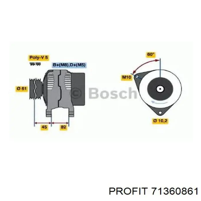 42531174 Iveco mostek prostowniczy alternatora = moster diodowy alternatora