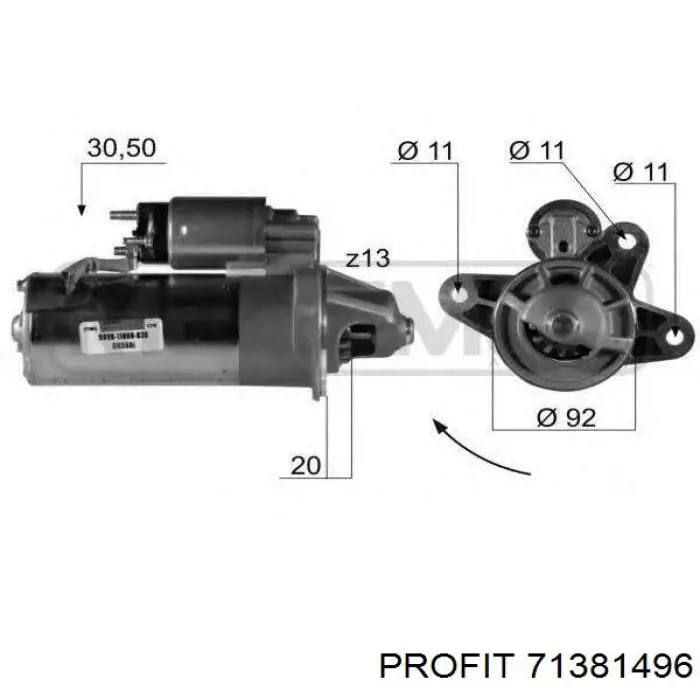 Elektromagnes rozrusznika 71381496 Profit