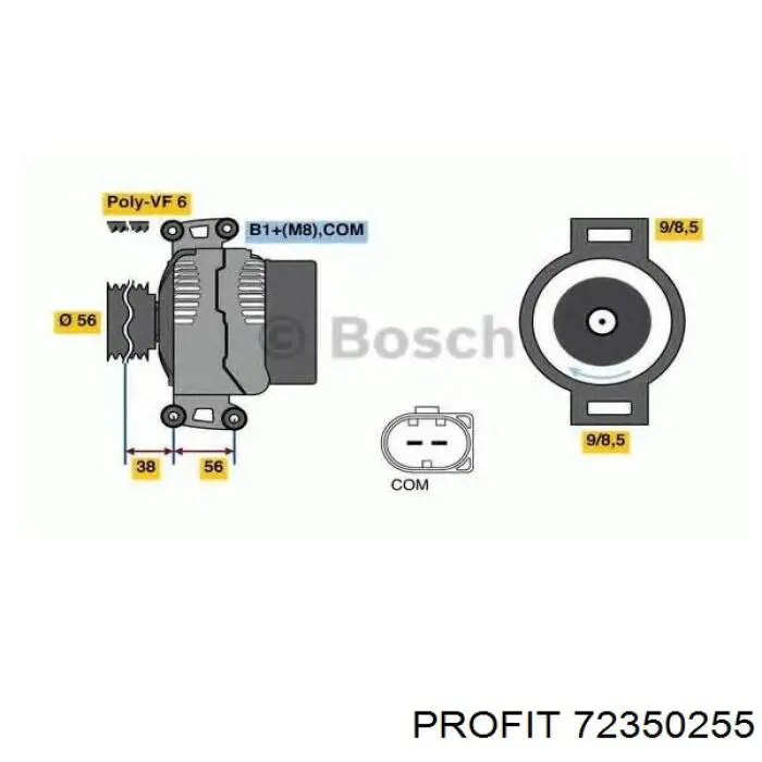 Wirnik alternatora Audi A3 (8VS)