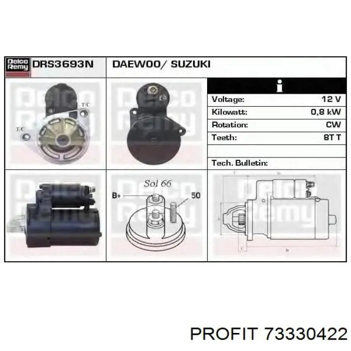 Szczotka rozrusznika do Chevrolet Aveo I T200