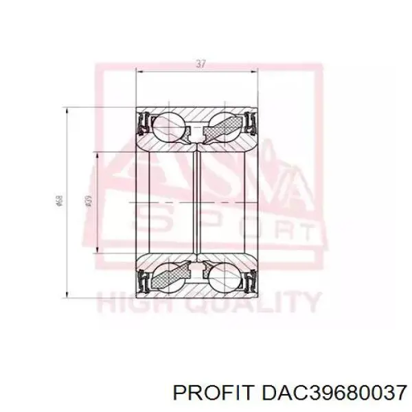 Lożysko piasty tylnej/przedniej Profit DAC39680037 cena, od 16,30 USD