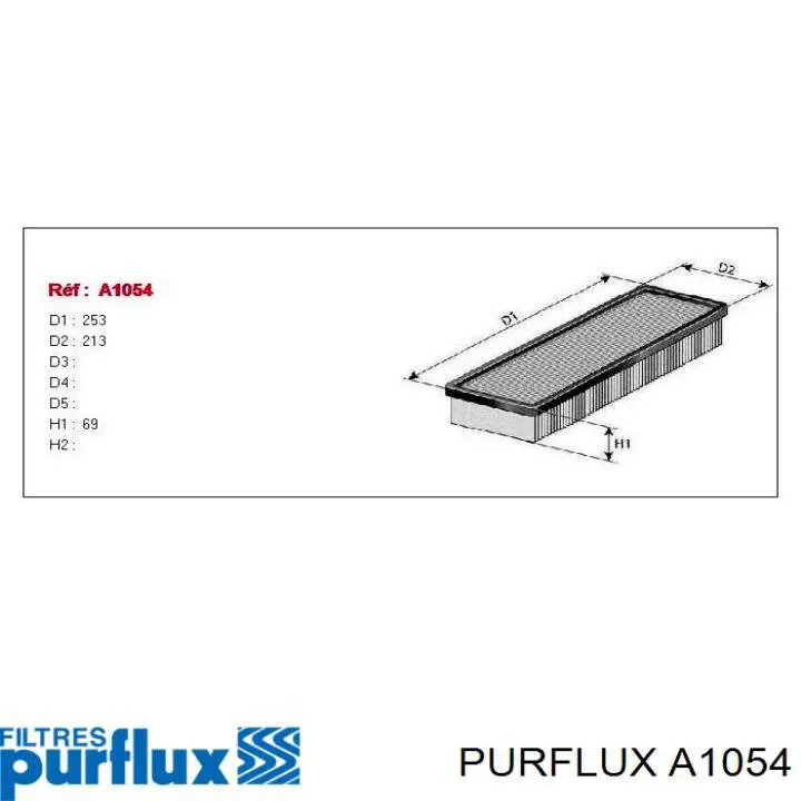 A1054 Purflux Filtr powietrza