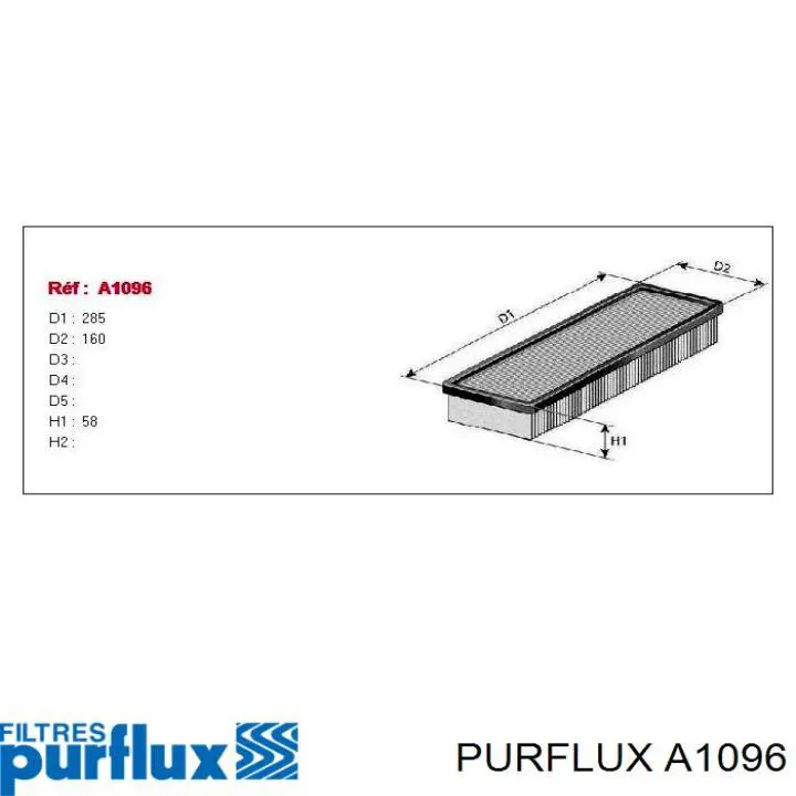 Filtr powietrza Purflux A1096 cena, od 11,97 USD