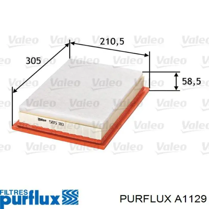 Filtr powietrza Purflux A1129 cena, od 12,80 USD