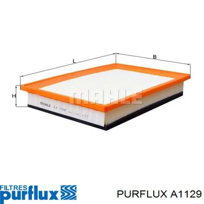 Do koszyka A1129 Purflux Filtr powietrza