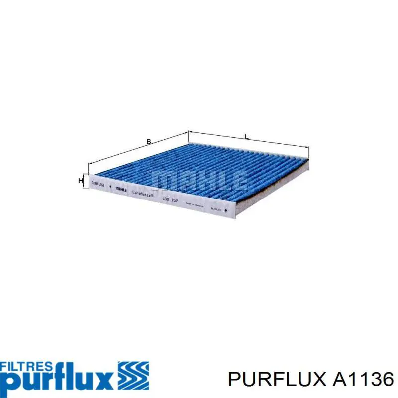 Do koszyka A1136 Purflux Filtr powietrza