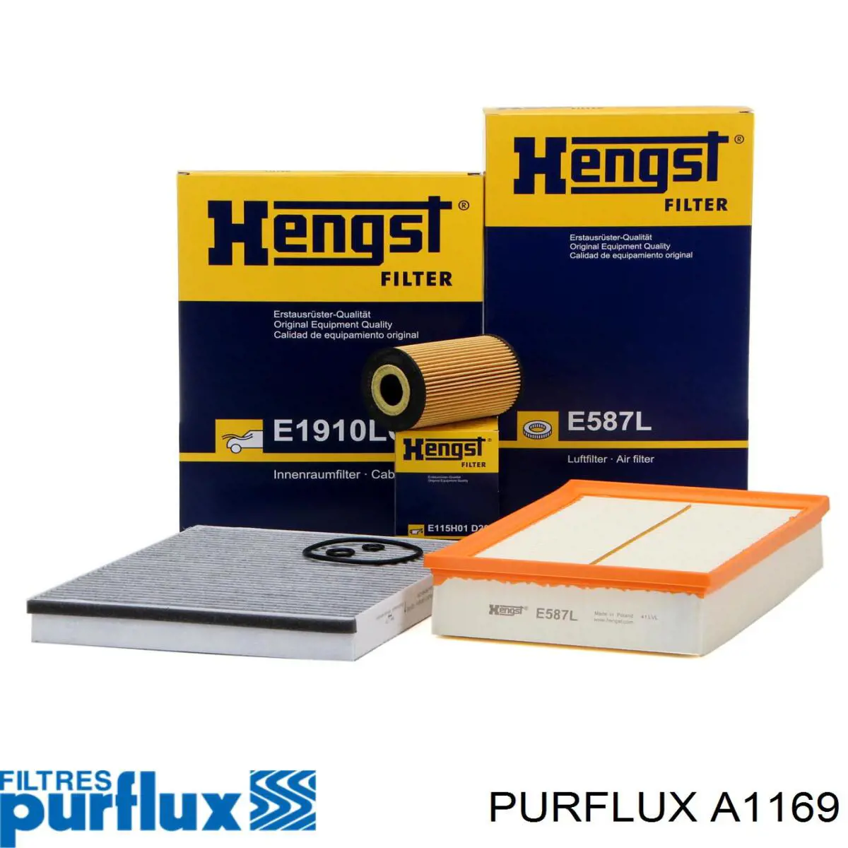 Do koszyka A1169 Purflux Filtr powietrza