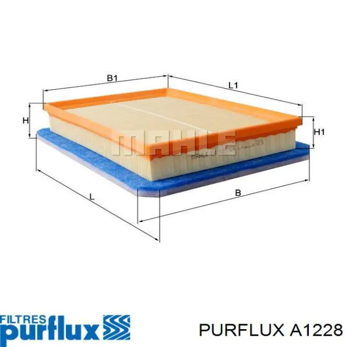 Do koszyka A1228 Purflux Filtr powietrza