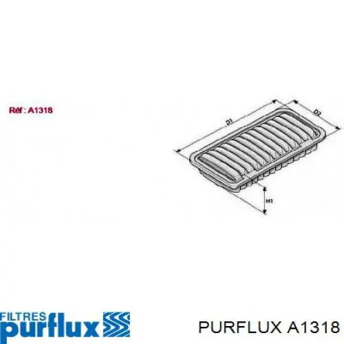 A1318 Purflux Filtr powietrza