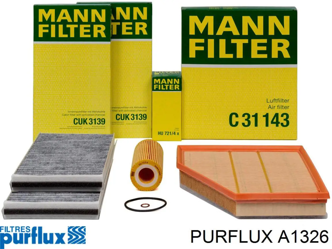 Do koszyka A1326 Purflux Filtr powietrza