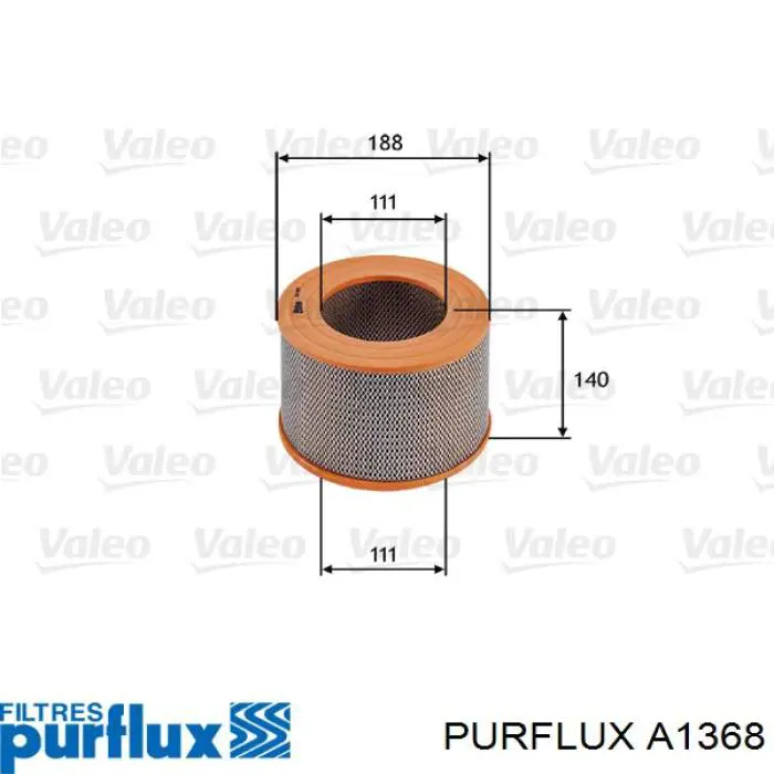 Filtr powietrza A1368 Purflux
