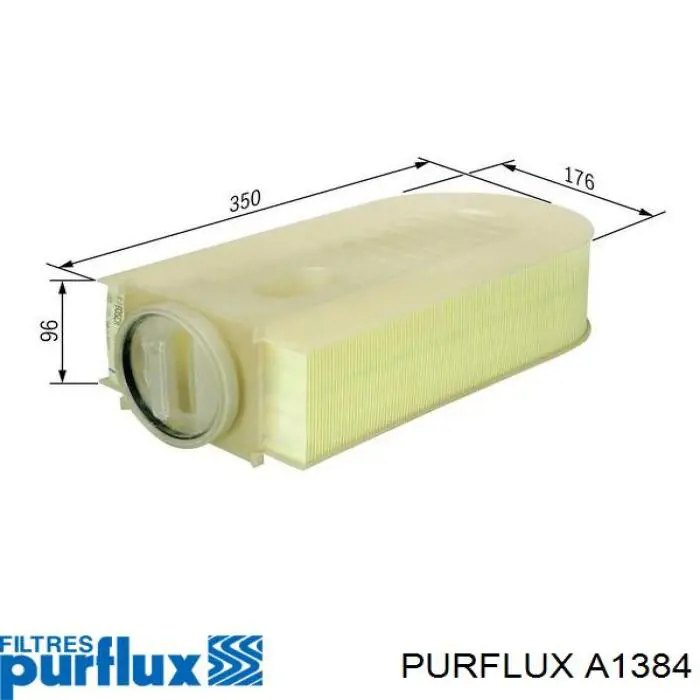 Do koszyka A1384 Purflux Filtr powietrza