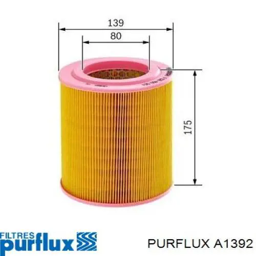 Filtr powietrza Purflux A1392 cena, od 10,87 USD