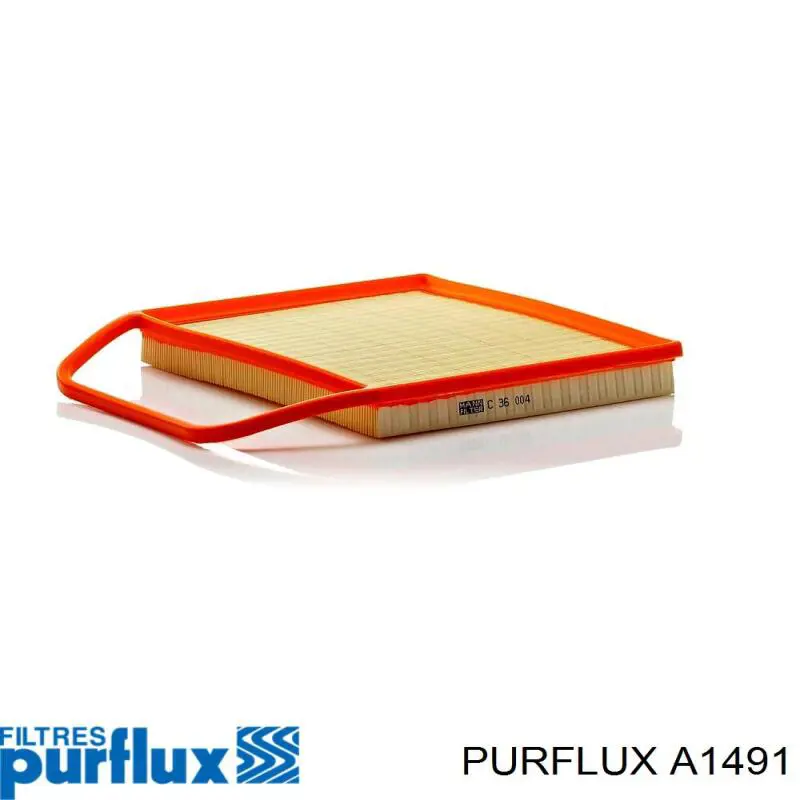 Do koszyka A1491 Purflux Filtr powietrza