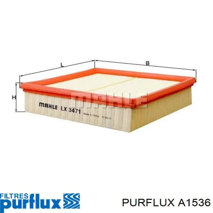 A1536 Purflux Filtr powietrza