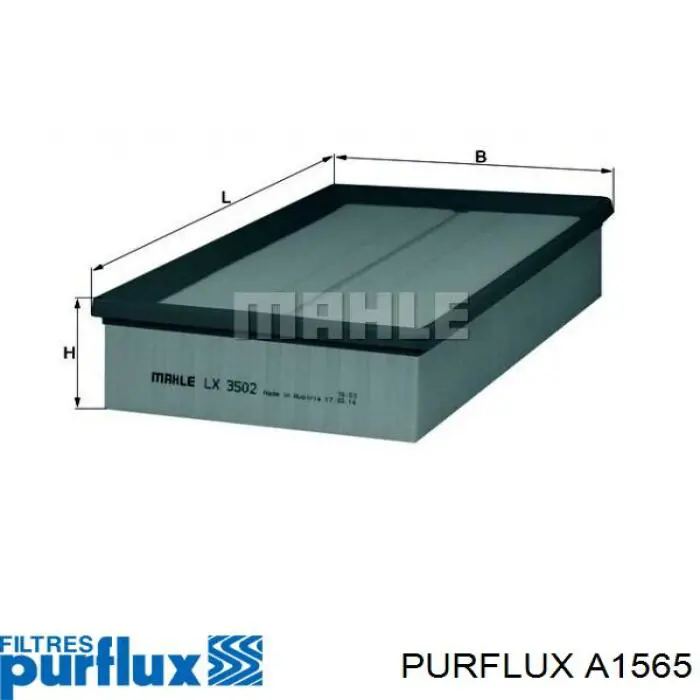 Do koszyka A1565 Purflux Filtr powietrza