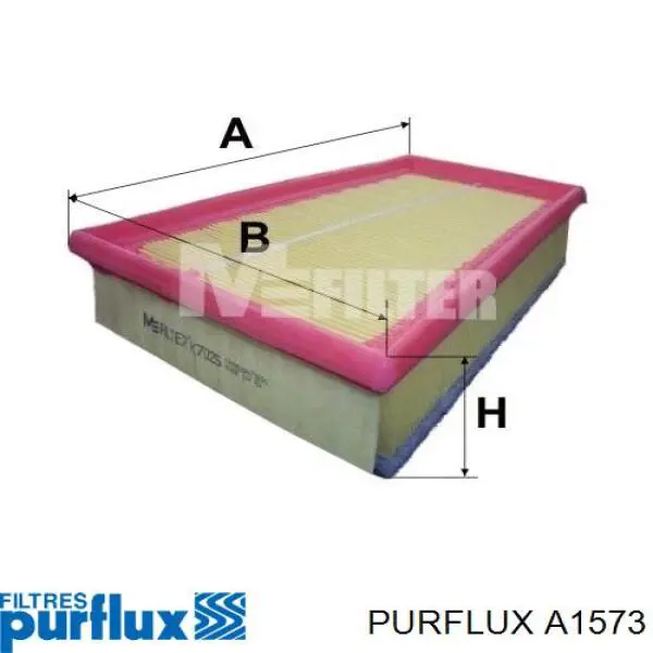 Do koszyka A1573 Purflux Filtr powietrza