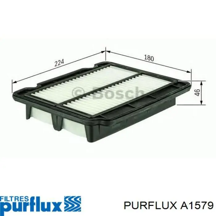Do koszyka A1579 Purflux Filtr powietrza