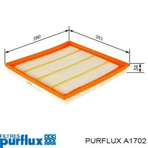 Filtr powietrza Purflux A1702 cena, od 27,65 USD