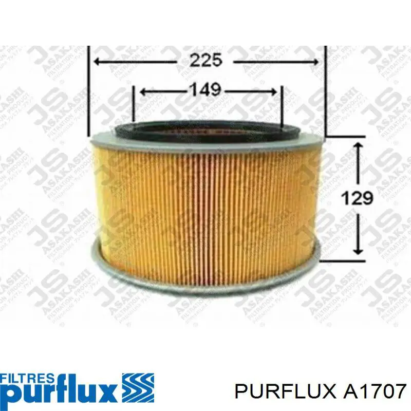 Filtr powietrza Purflux A1707 cena, od 32,19 USD