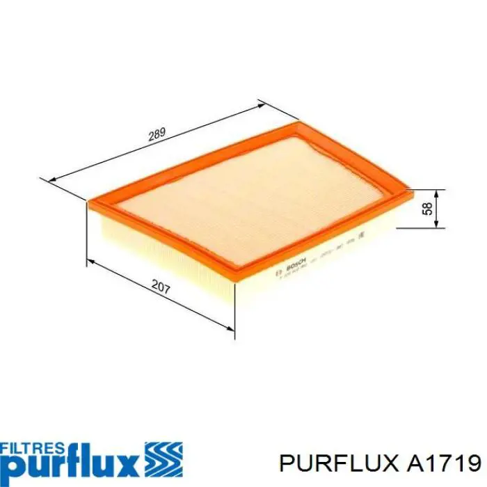 A1719 Purflux Filtr powietrza