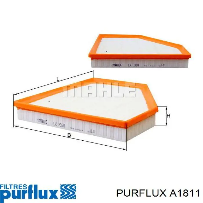 Filtr powietrza Purflux A1811 cena, od 21,36 USD